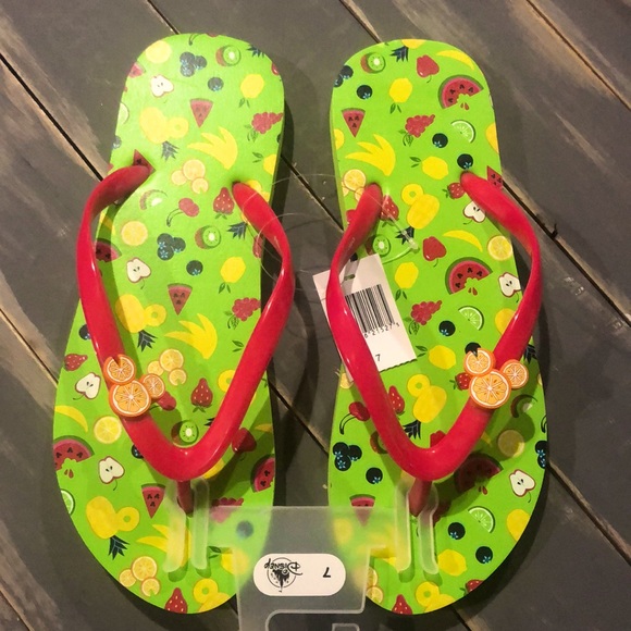 Disney Shoes - Disney Parks tropical flip flops